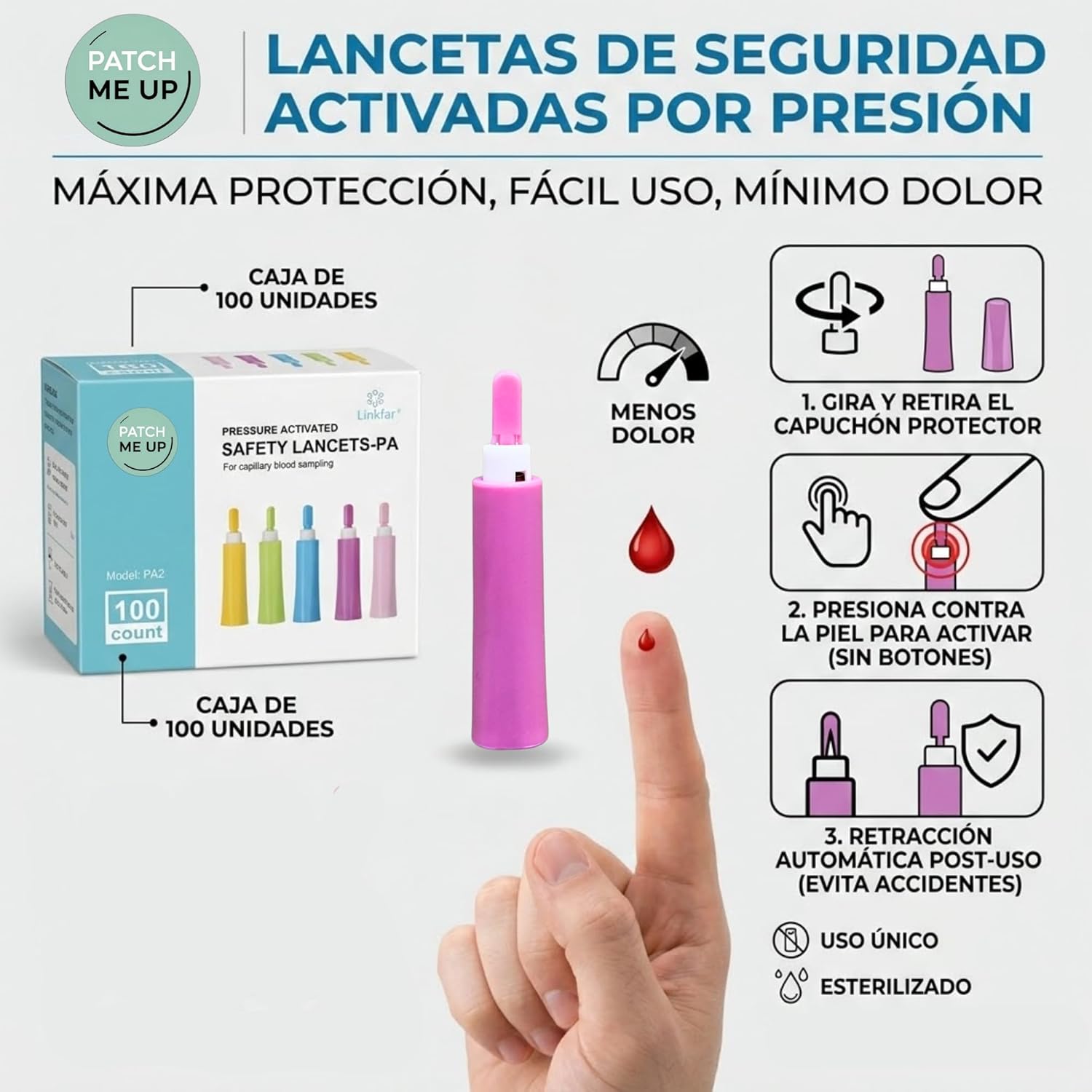 Lancetas de Seguridad 28G