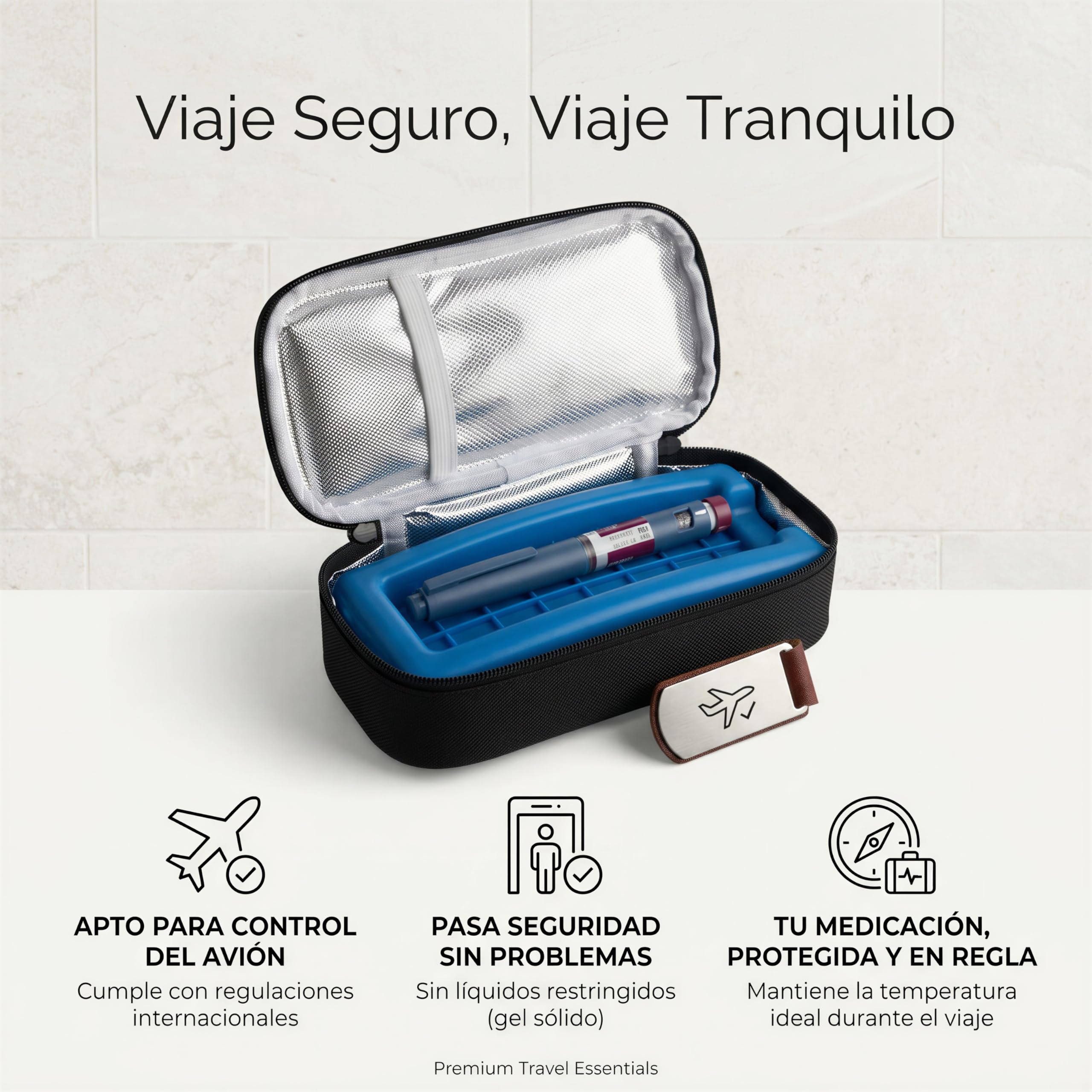 Apta para control del avión, viaje seguro con tu medicación