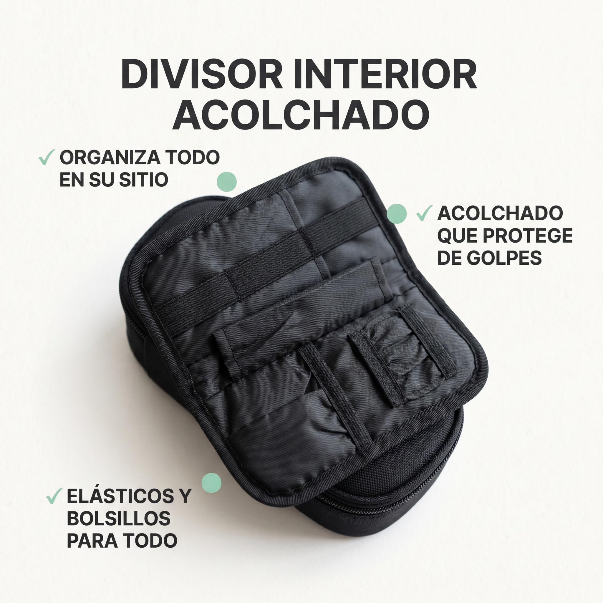 Divisor interior acolchado que organiza y protege de golpes