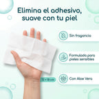 Toallitas removedoras de adhesivo con Aloe Vera - imagen 6