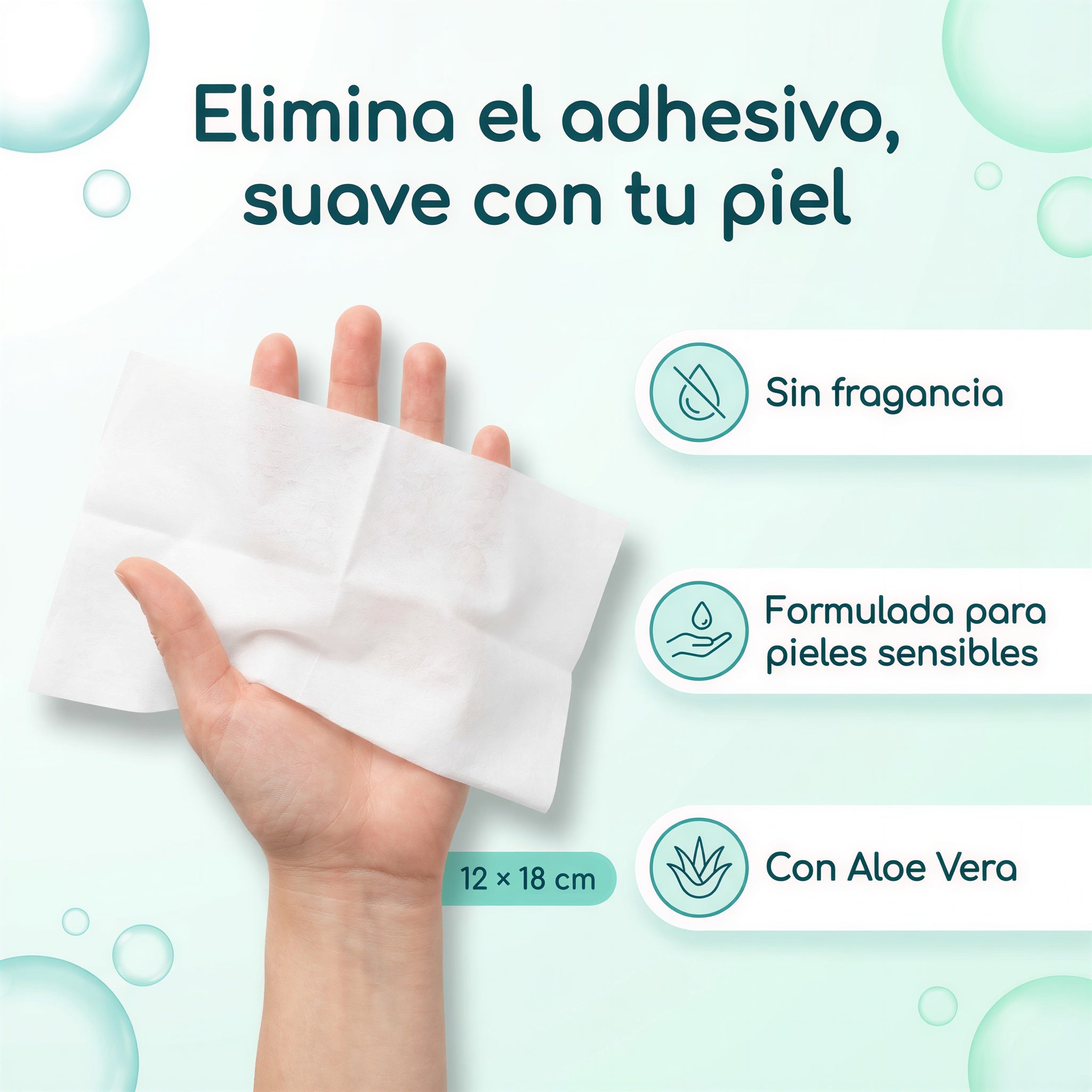 Toallitas removedoras de adhesivo con Aloe Vera - imagen 6