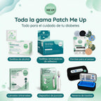 Toda la gama Patch Me Up: toallitas, parches, lancetas, dispositivo de punción y neveras de insulina