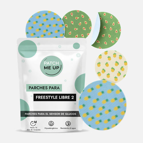 Parches Patch Me Up para sensor FreeStyle Libre 2 y 3, estampado de frutas